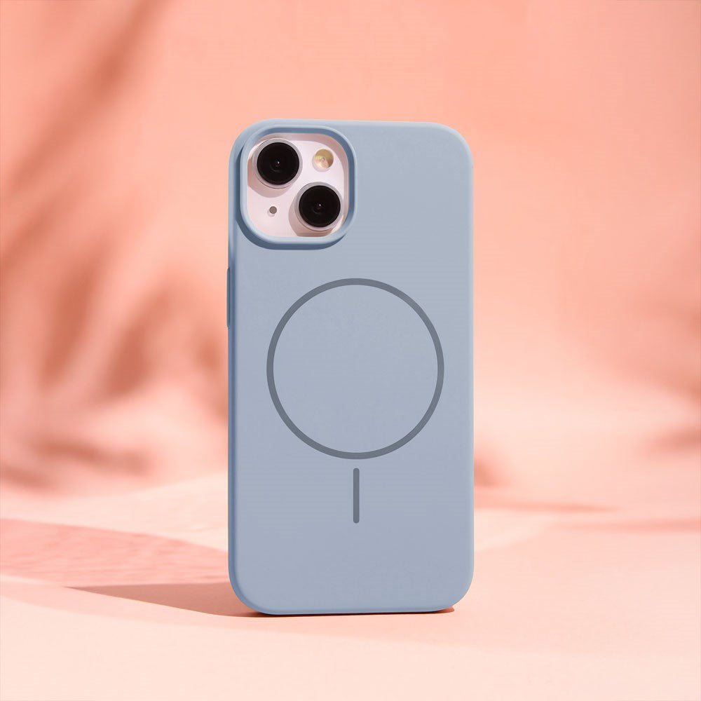 iPhone 12/12 Pro Silicone Thin Deksel - MagSafe Kompatibel - Lys Blå