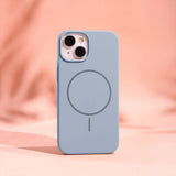 iPhone 12/12 Pro Silicone Thin Deksel - MagSafe Kompatibel - Lys Blå