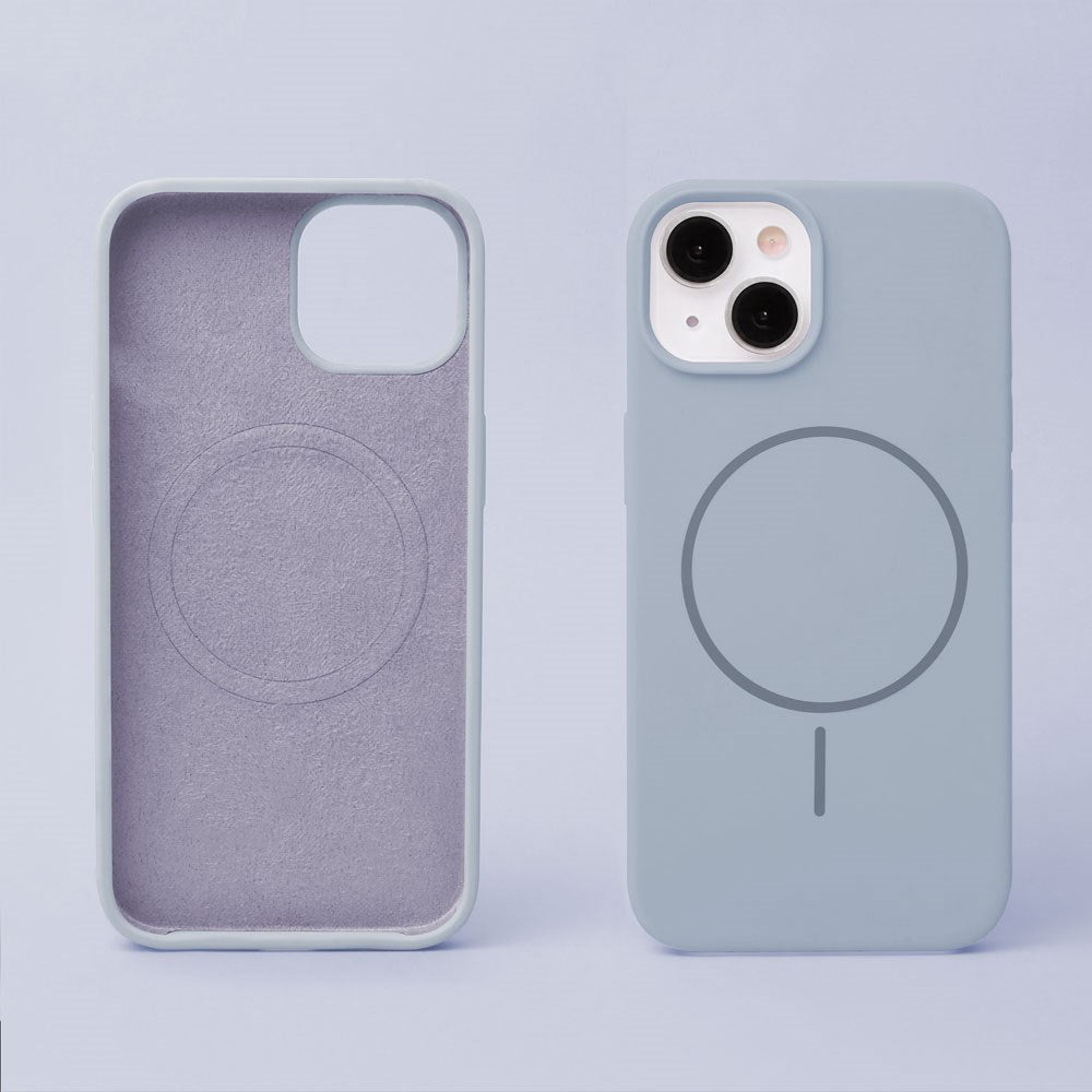 iPhone 16 Plus Silicone Thin Deksel - MagSafe Kompatibel - Lys Blå