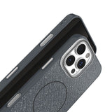 iPhone 12/12 Pro Glitter Thin Deksel - MagSafe Kompatibel - Svart