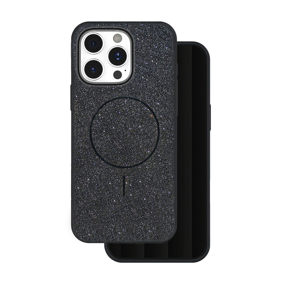 iPhone 16 Pro TFO Glitter Thin Deksel - MagSafe Kompatibel - Svart