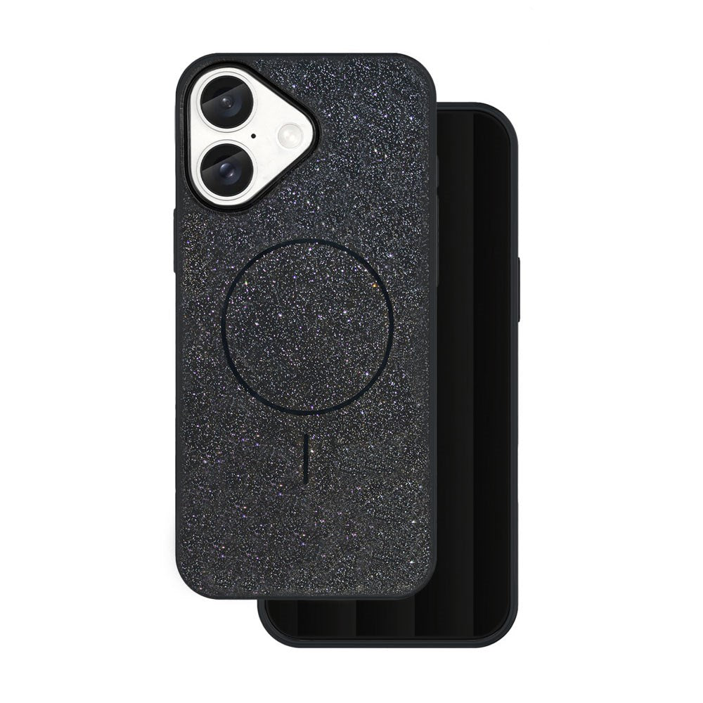 iPhone 17e / 16e TFO Glitter Thin Deksel - MagSafe Kompatibel - Svart