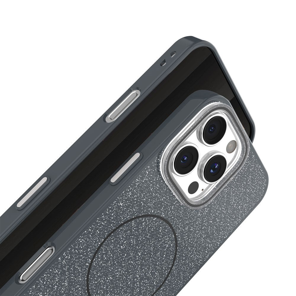 iPhone 17 Pro TFO Glitter Thin Deksel - MagSafe Kompatibel - Svart