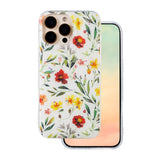 iPhone 16 Pro TFO Glow Glam Deksel - Hvit / Blomster