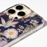iPhone 17 Pro TFO Glow Glam Deksel - Blå / Blomster