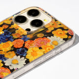 iPhone 16 Pro TFO Glow Glam Deksel - Oransje / Blomster