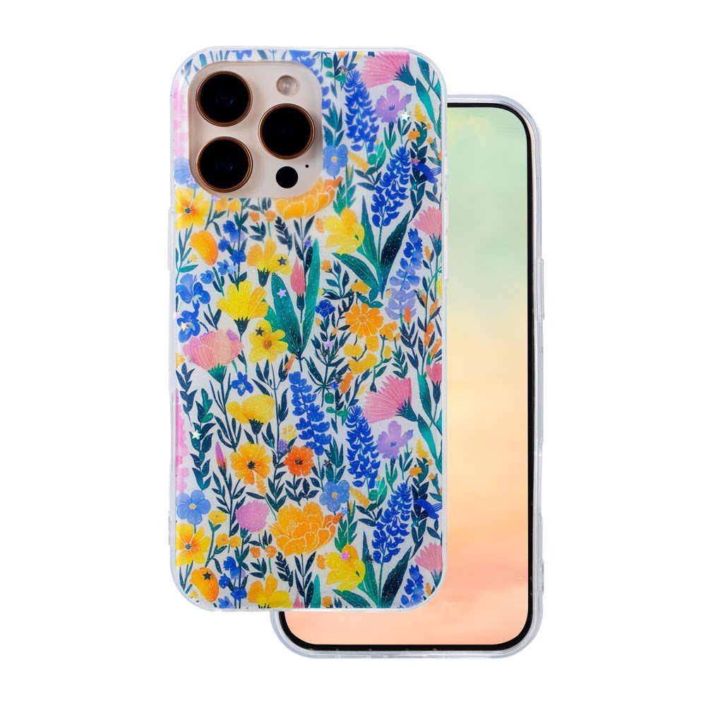iPhone 16 Pro TFO Glow Glam Deksel - Blomster