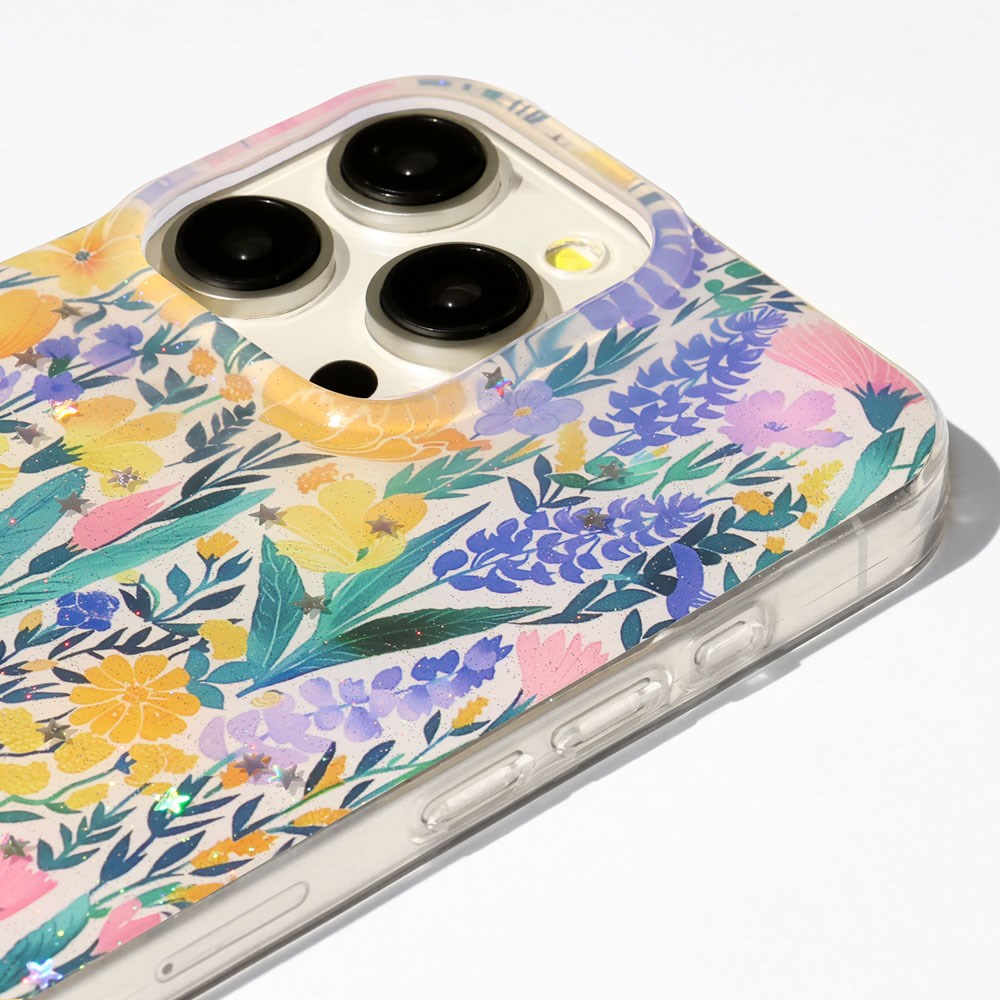 iPhone 16 Pro TFO Glow Glam Deksel - Blomster