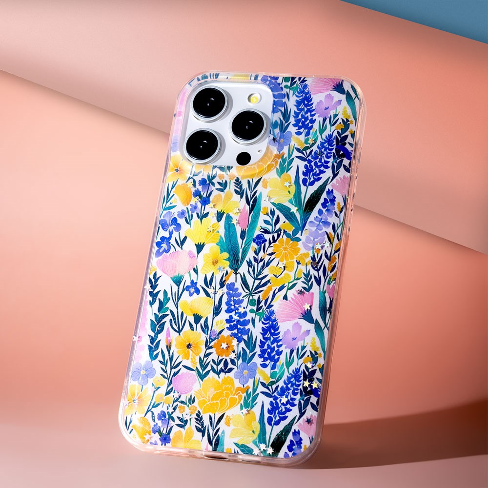 iPhone 17 Pro TFO Glow Glam Deksel - Blomster