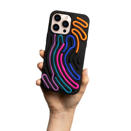 iPhone 16 Pro Max TFO DIY Snake Silikon Deksel - Svart