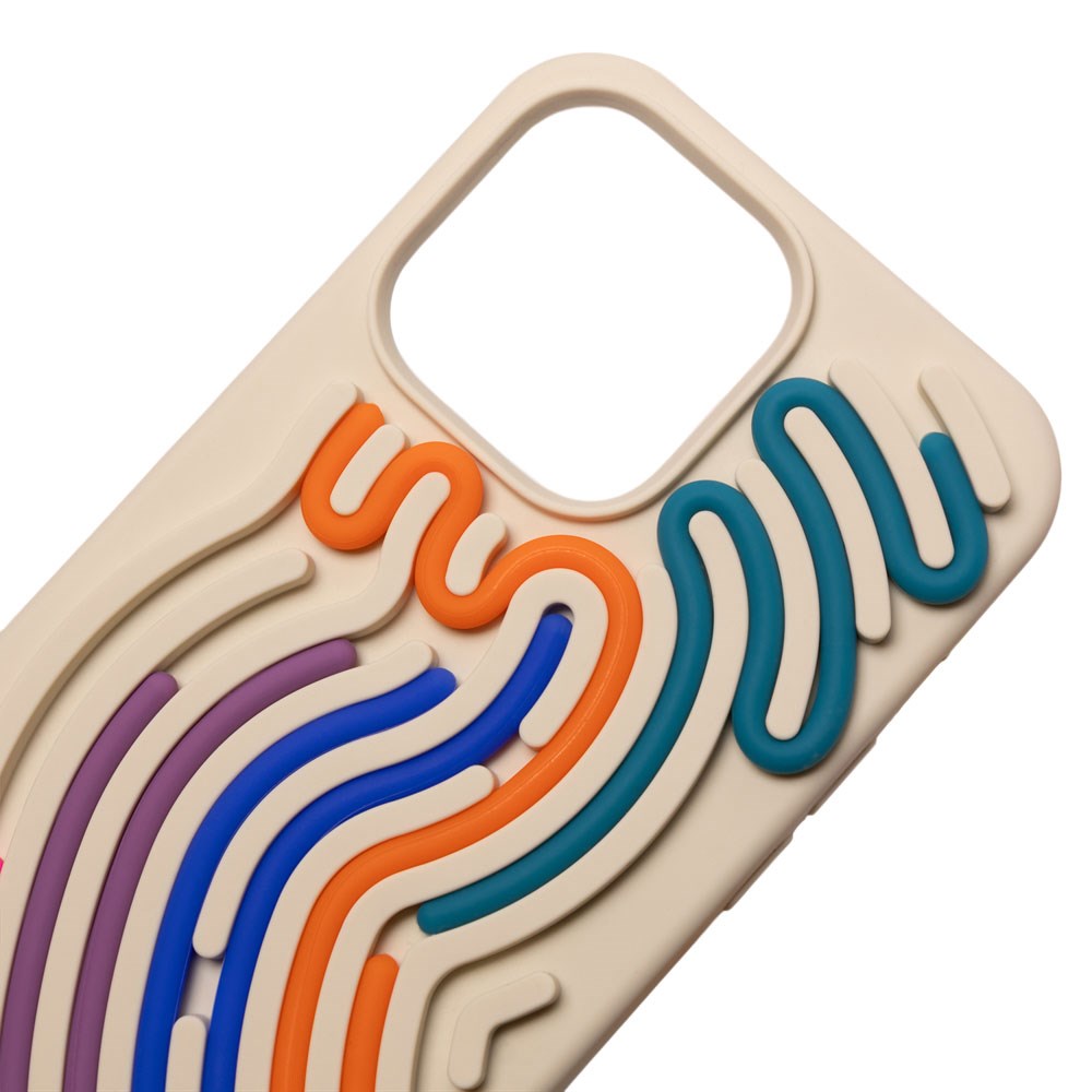 iPhone 16 Pro Max TFO DIY Snake Silikon Deksel - Beige