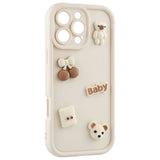 iPhone 15 Pro TFO Ultra Trendy 3D Deksel - Beige Bear