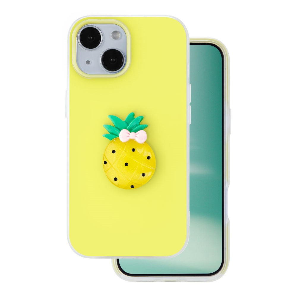 iPhone 15 TFO 3D Frukt Deksel – Ananas
