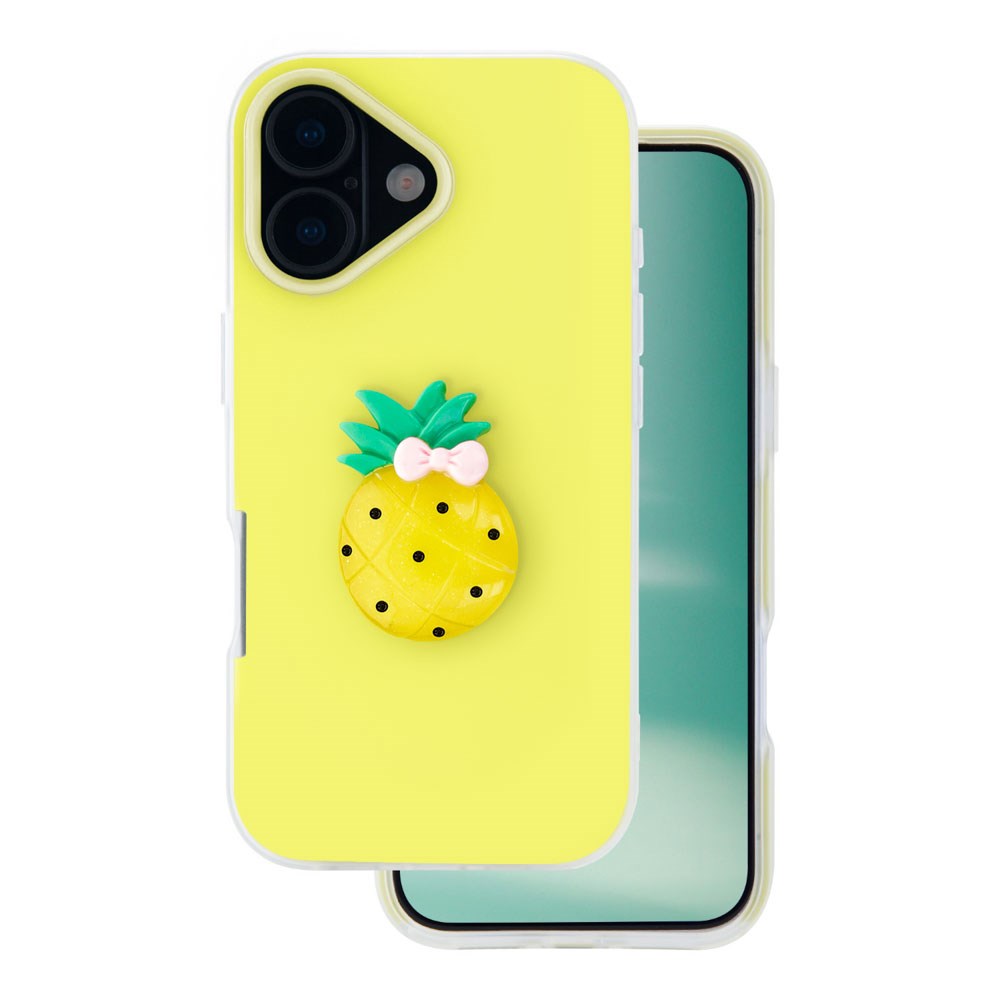 iPhone 16 TFO 3D Frukt Deksel – Ananas
