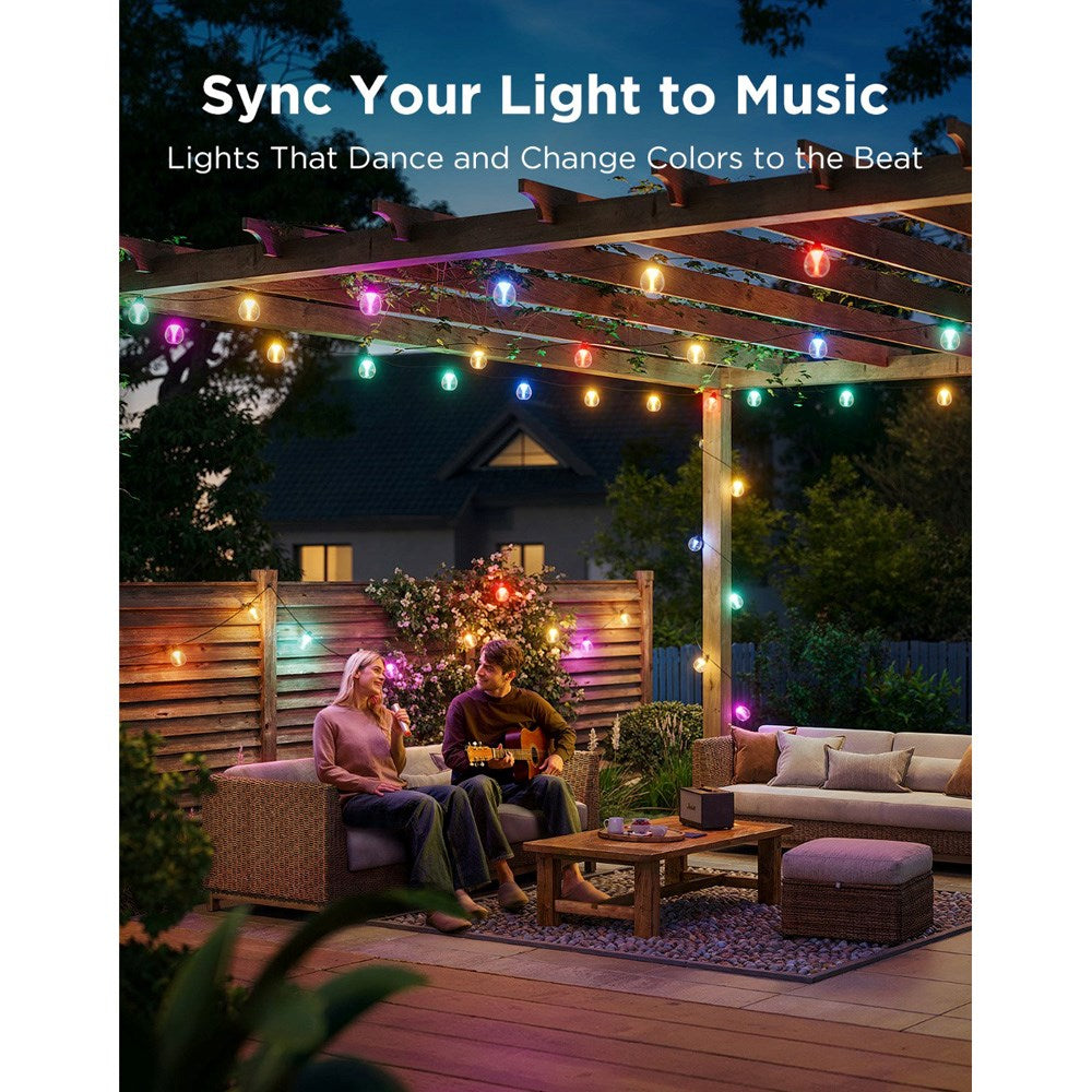 Govee Outdoor Clear Bulb String Lights - Værbestandige Lyslenker