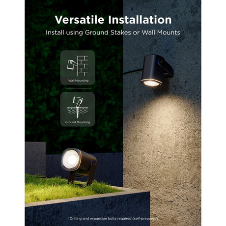 Govee Outdoor Spotlights - 2 stk. - med Multimontering - Svart