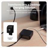 Targus HyperJuice 100W Reise­lader m. 1x USB-A & 3x USB-C - inkl. 4x Adapterplugger - Svart