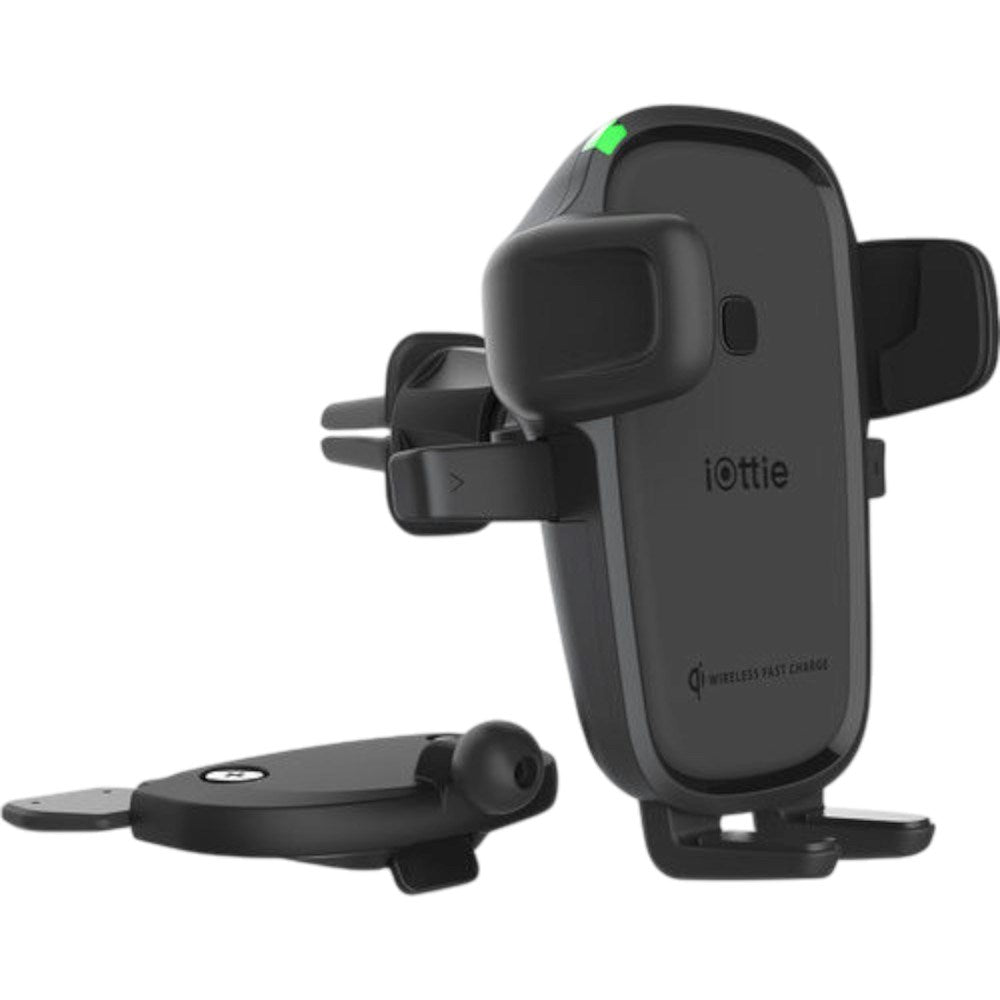 Mobilholder Til Bil med Trådløs Lading iOttie – For Ventilasjon / CD-spor – Svart