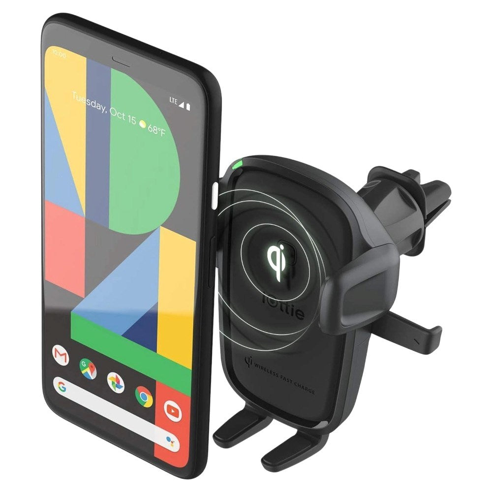 Mobilholder Til Bil med Trådløs Lading iOttie – For Ventilasjon / CD-spor – Svart