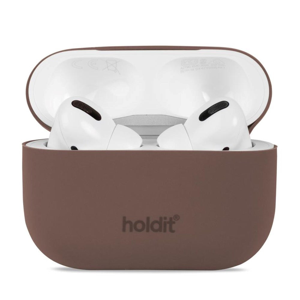 Holdit Nygård Silikondeksel Til AirPods Pro - Dark Brown