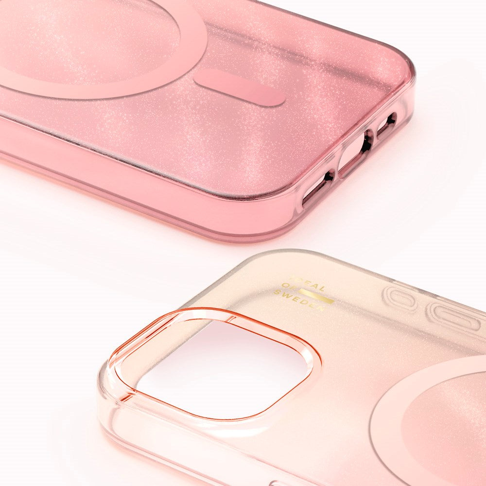 iPhone 16e / 15 / 14 / 13 iDeal Of Sweden Clear Deksel - MagSafe Kompatibel - Rose Blush