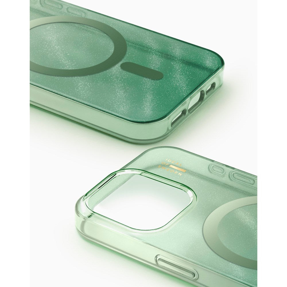 iPhone 15 Pro Max iDeal Of Sweden Clear Deksel - MagSafe Kompatibel - Sage Green