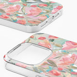 iPhone 15 Pro Max iDeal Of Sweden Clear Case - MagSafe Kompatibel - Tulip Bloom