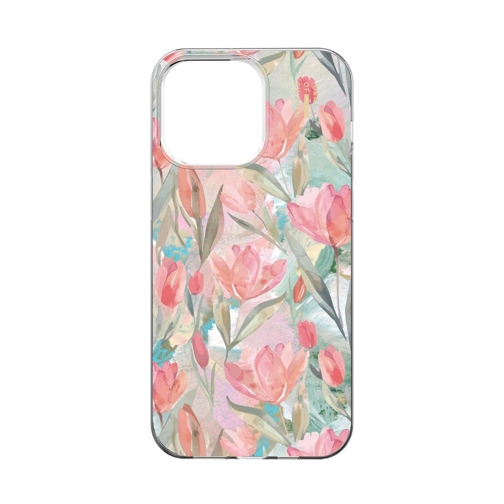 iPhone 15 Pro Max iDeal Of Sweden Clear Case - MagSafe Kompatibel - Tulip Bloom