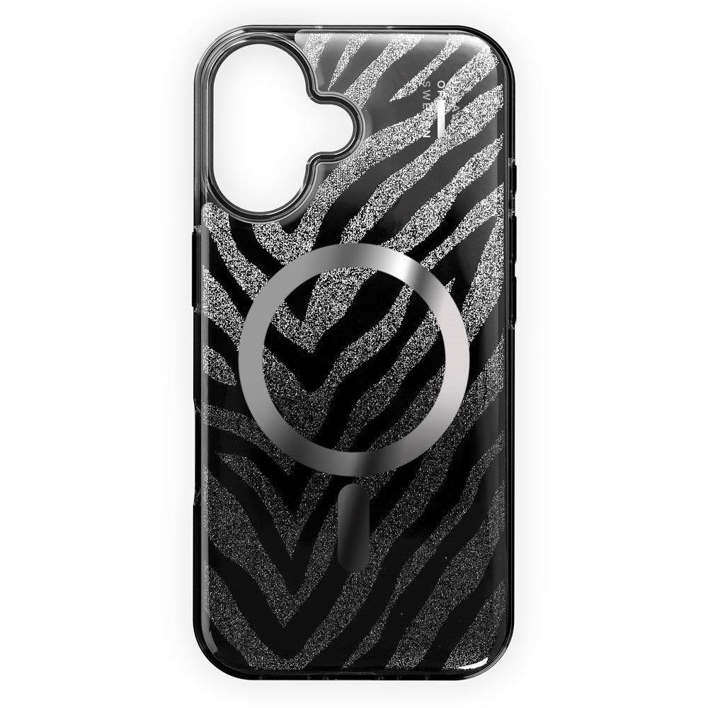iPhone 16 iDeal Of Sweden Clear Deksel - MagSafe Kompatibel - Zebra Mystique
