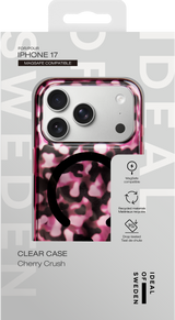 iPhone 17 iDeal Of Sweden Clear Deksel - MagSafe Kompatibel - Cherry Crush