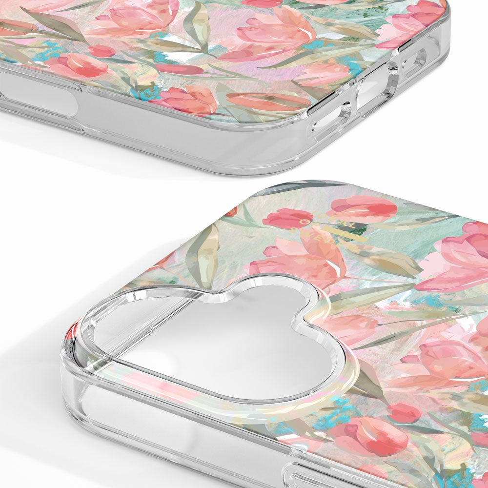 iPhone 17 iDeal Of Sweden Clear Deksel - MagSafe Kompatibel - Tulip Bloom
