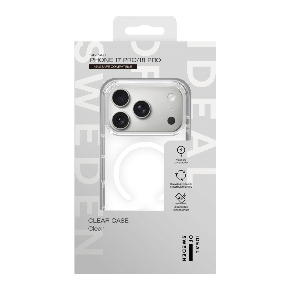 iPhone 18 Pro / 17 Pro iDeal Of Sweden Clear Deksel - MagSafe Kompatibel - Clear