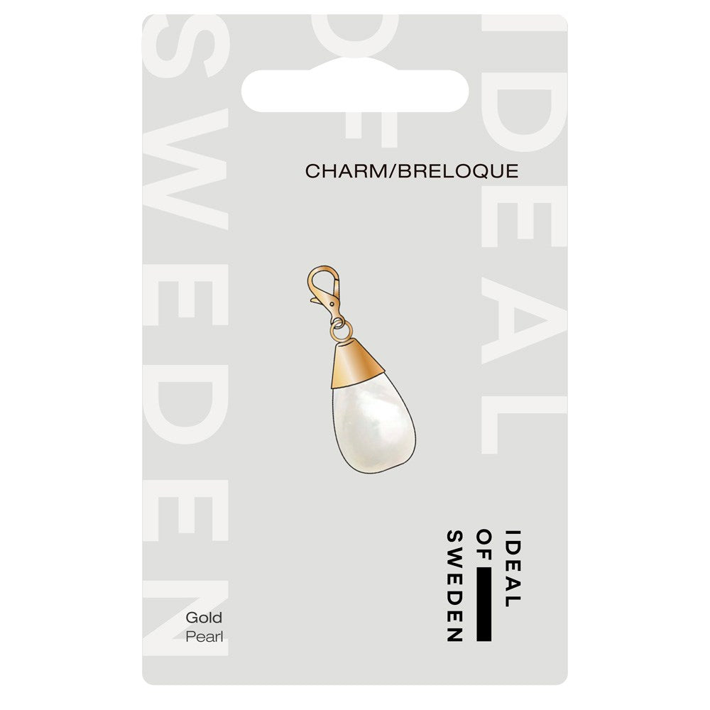 iDeal of Sweden Charm Anheng med Karabinlås - Pearl