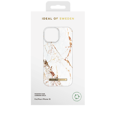 iPhone 15 iDeal Of Sweden Fashion Deksel - Carrara Gold