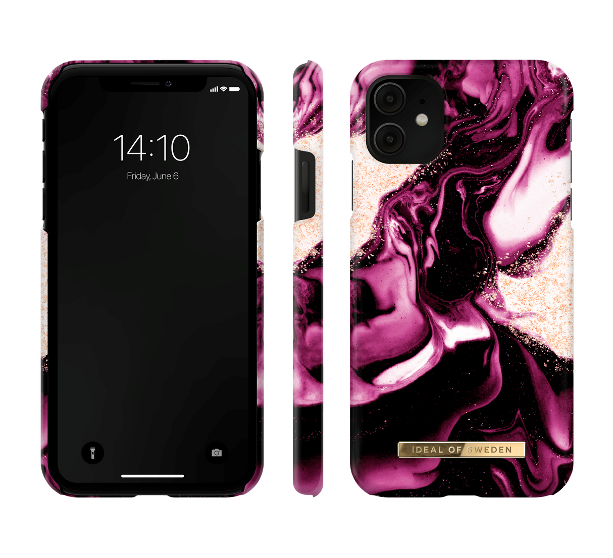 iDeal Of Sweden iPhone 11 Fashion Deksel Golden Ruby Marble