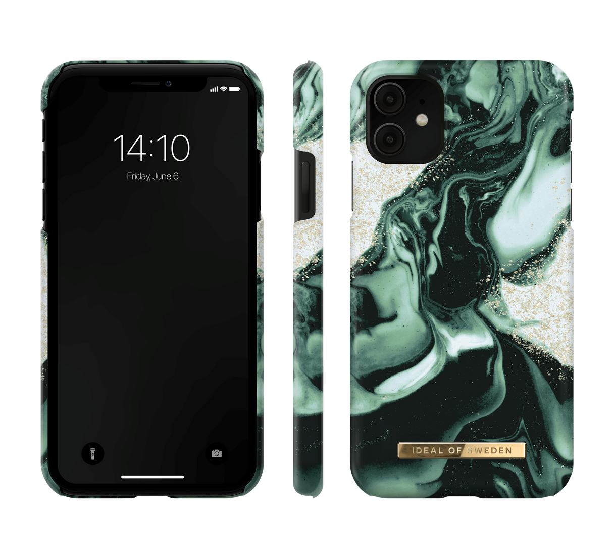 iDeal Of Sweden iPhone 11 Fashion Deksel Golden Olive Marble