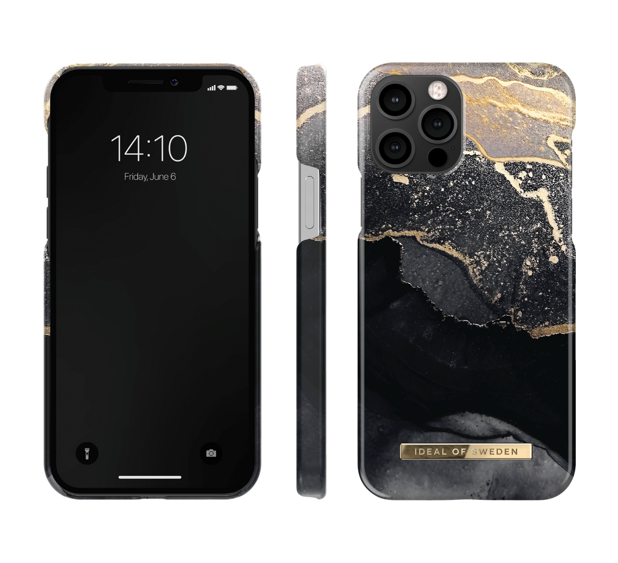 iDeal Of Sweden iPhone 12 / 12 Pro Fashion Deksel Golden Twilight Marble