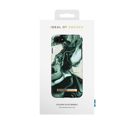 iDeal Of Sweden iPhone SE (2022 / 2020) / 8 / 7 Fashion Deksel Golden Olive Marble