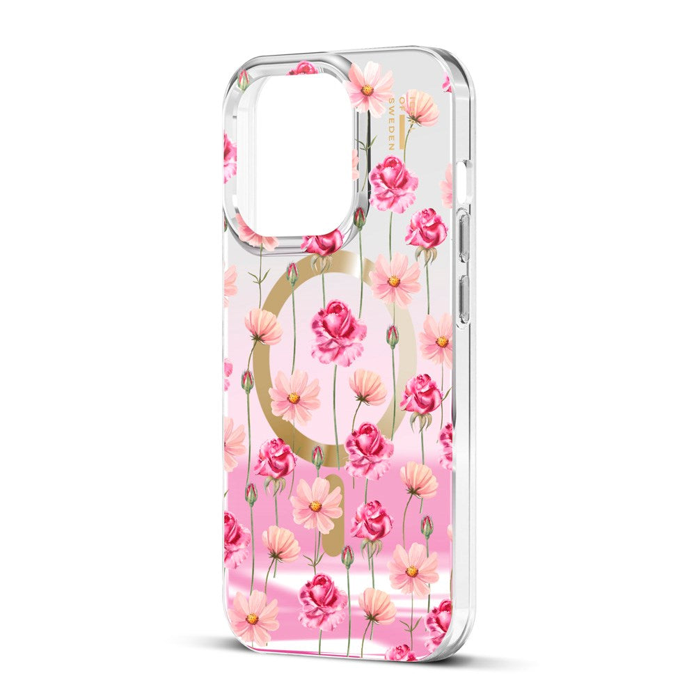 iPhone 16e / 15 / 14 / 13 iDeal Of Sweden Mirror Deksel - MagSafe Kompatibel - Rose Blush Floral