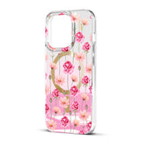 iPhone 15 Pro iDeal Of Sweden Mirror Deksel - MagSafe Kompatibel - Rose Blush Floral