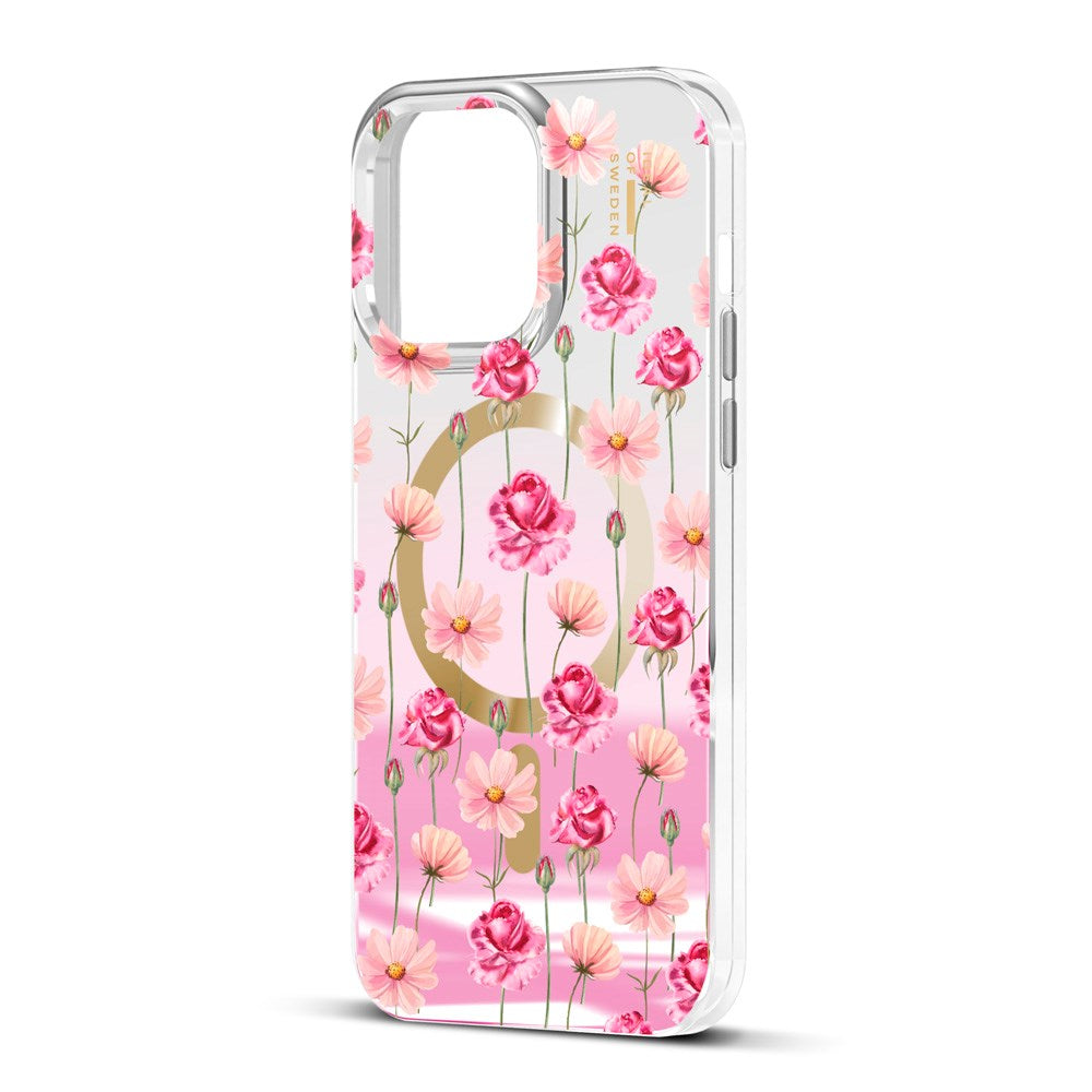 iPhone 15 Pro Max iDeal Of Sweden Mirror Deksel - MagSafe Kompatibel - Rose Blush Floral