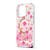 iPhone 16 Pro iDeal Of Sweden Mirror Deksel - MagSafe Kompatibel - Rose Blush Floral