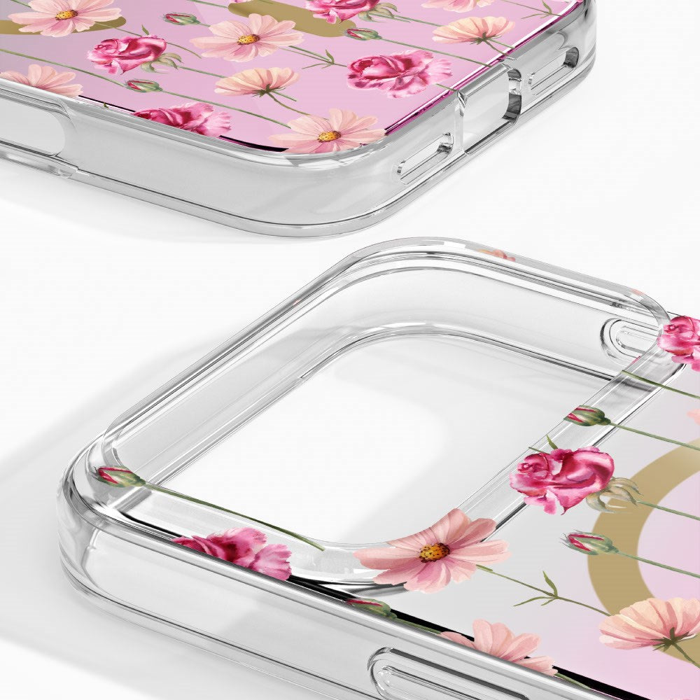 iPhone 18 Pro / 17 Pro iDeal Of Sweden Mirror Deksel - MagSafe Kompatibel - Rose Blush Floral