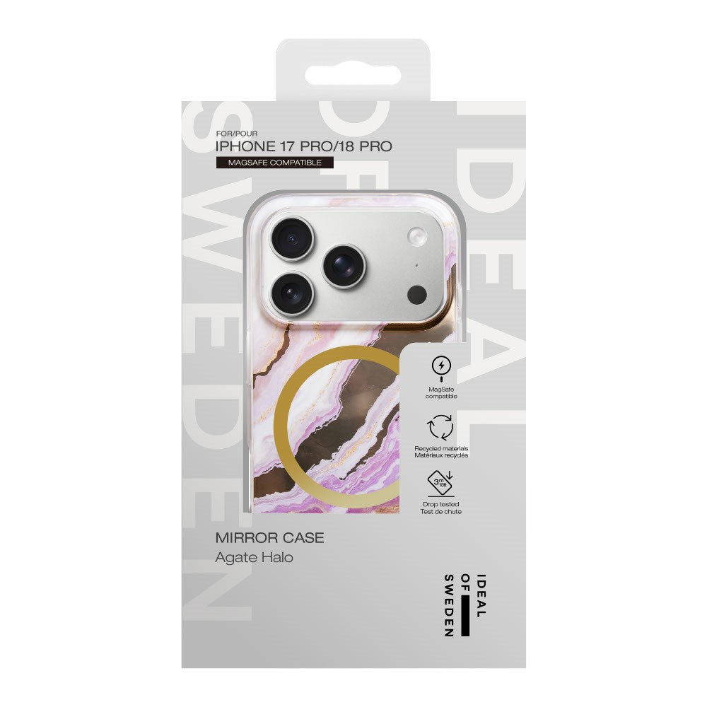 iPhone 18 Pro / 17 Pro iDeal Of Sweden Mirror Deksel - MagSafe Kompatibel - Agate Halo