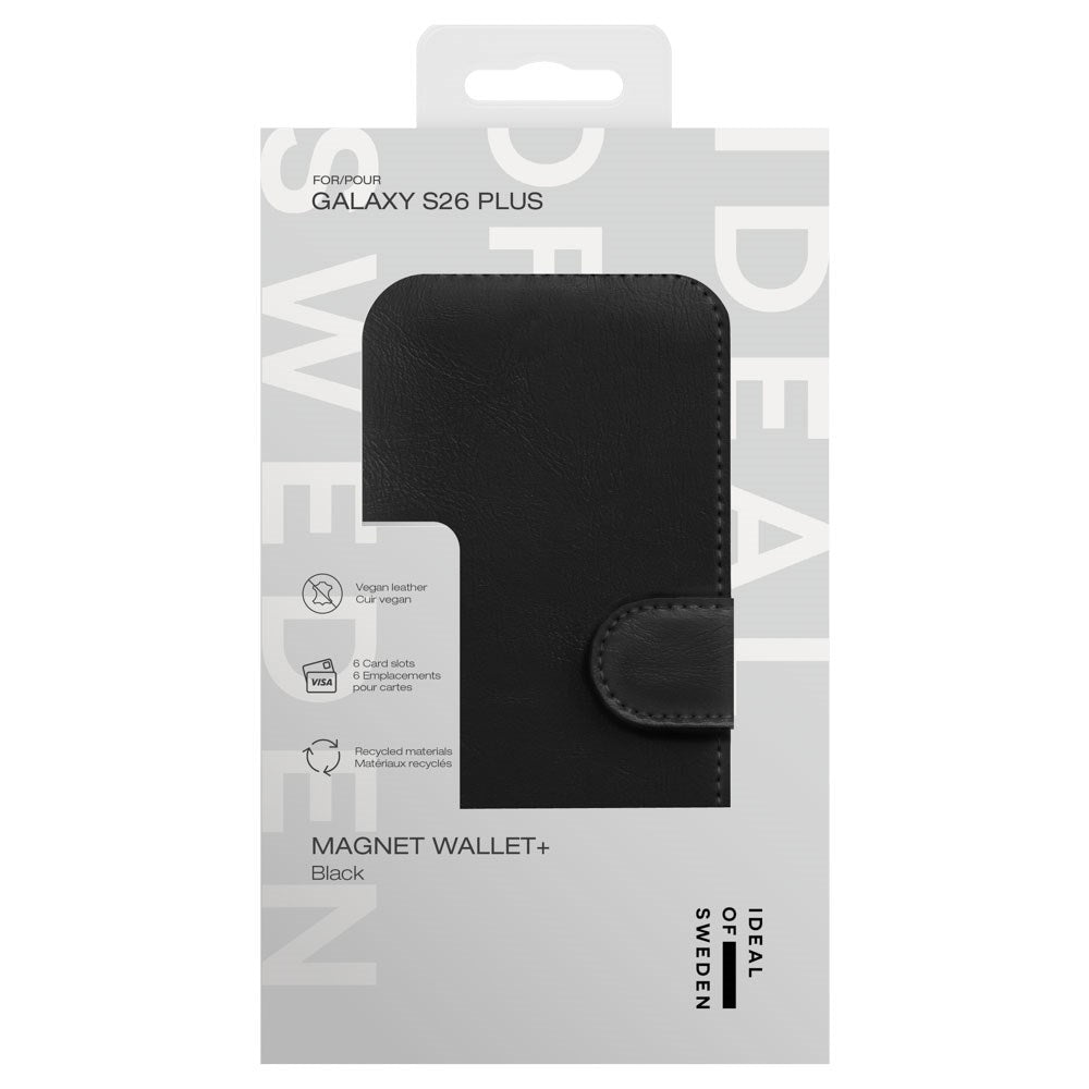 Samsung Galaxy S26+ (Plus) iDeal Of Sweden Magnet Wallet+ Deksel - Svart