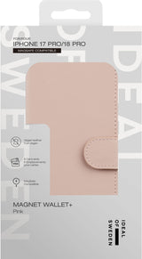 iPhone 18 Pro / 17 Pro iDeal Of Sweden Magnet Wallet+ Deksel - MagSafe Kompatibel - Pink
