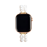Apple Watch (38/40/SE/41/42mm) iDeal of Sweden Resin Klokkerem - Classy White Pearl