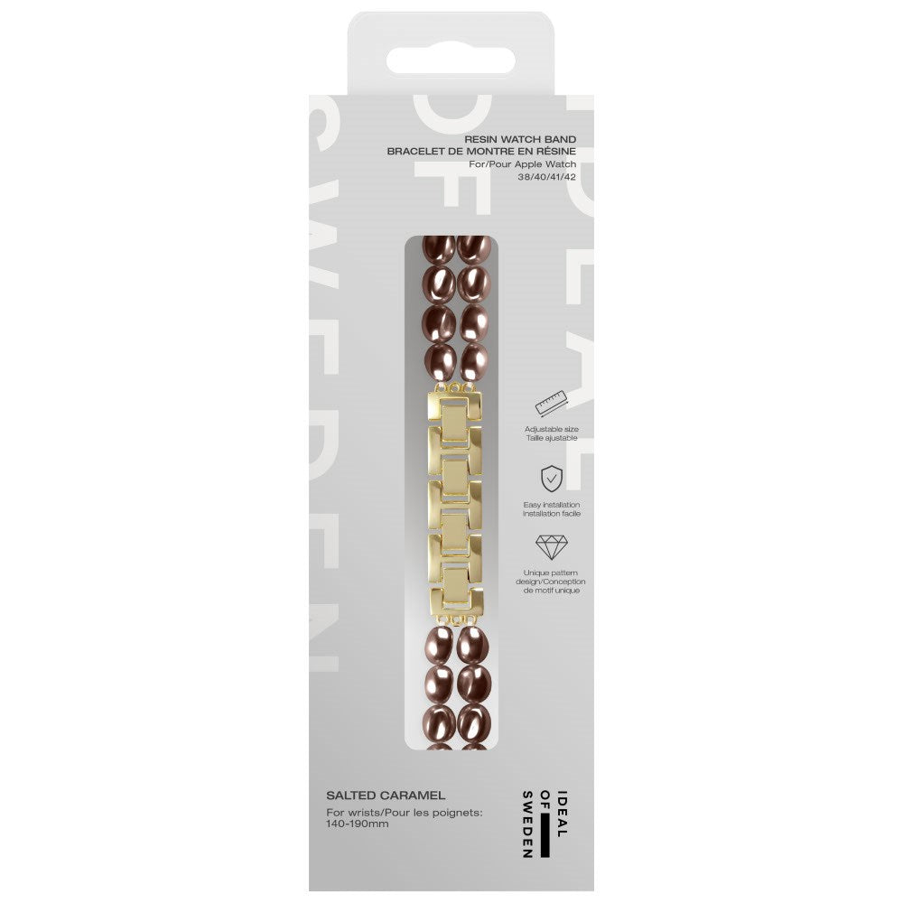 Apple Watch (38/40/SE/41/42mm) iDeal of Sweden Resin Klokkerem - Salted Caramel Pearl