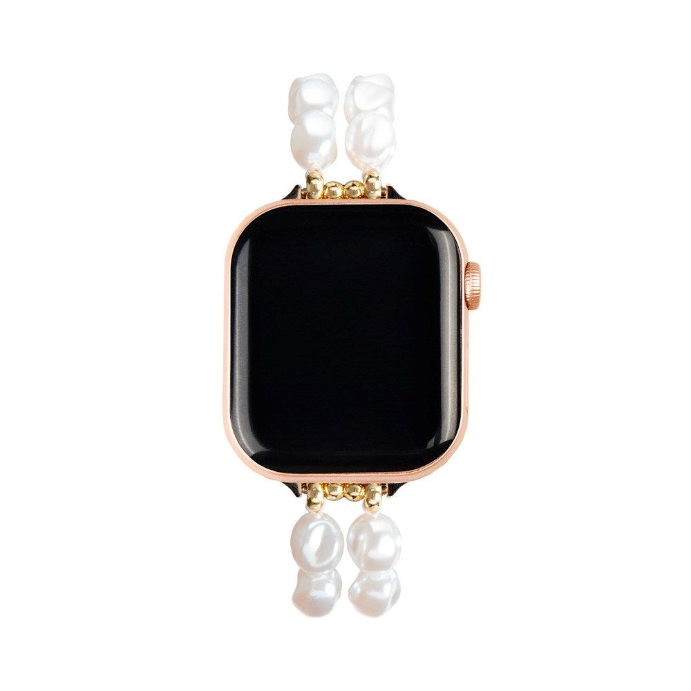 Apple Watch (42/44/SE/45/46/49mm) iDeal of Sweden Resin Klokkerem - Classy White Pearl