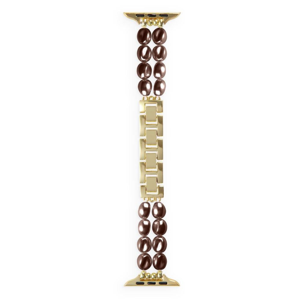 Apple Watch (42/44/SE/45/46/49mm) iDeal of Sweden Resin Klokkerem - Salted Caramel Pearl